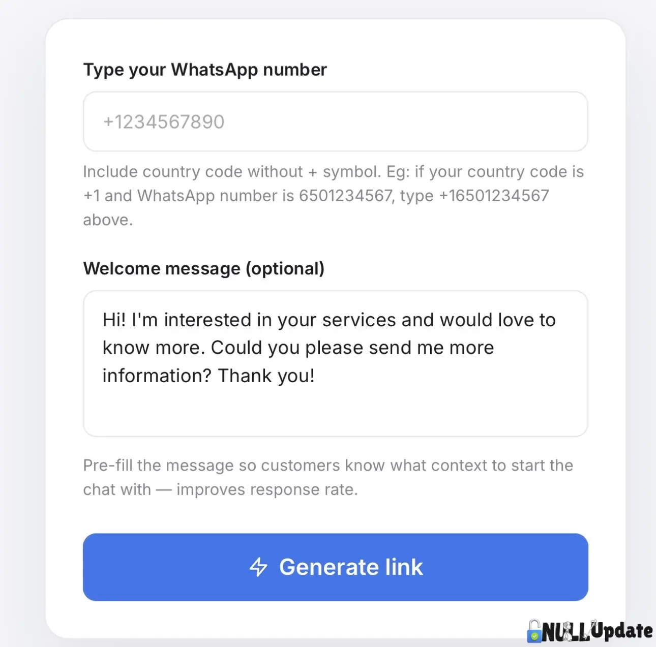 WhatsApp Link Generator SAAS